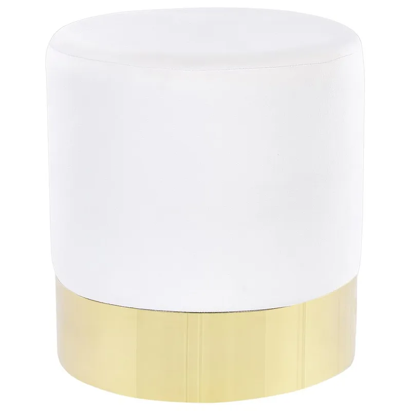 Puf Sophia - Hvid, guld - Møbler - Stole & lænestole - Taburet & skammel - Ottoman