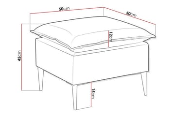 Staffin Fodskammel 50 cm - Lysegrå/Mørkegrå - Møbler - Stole & lænestole - Taburet & skammel - Puf