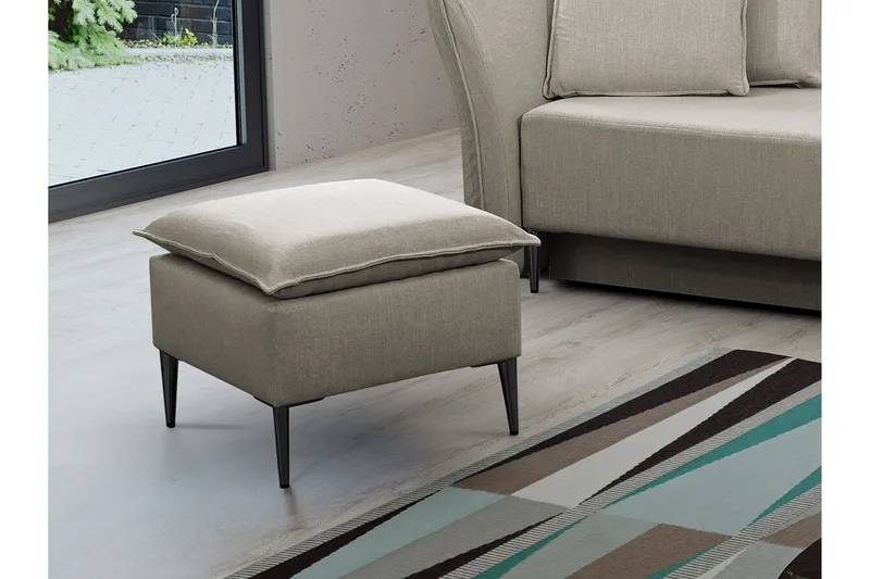 Staffin Fotpall 50 cm beige - Møbler - Stole & lænestole - Taburet & skammel - Puf