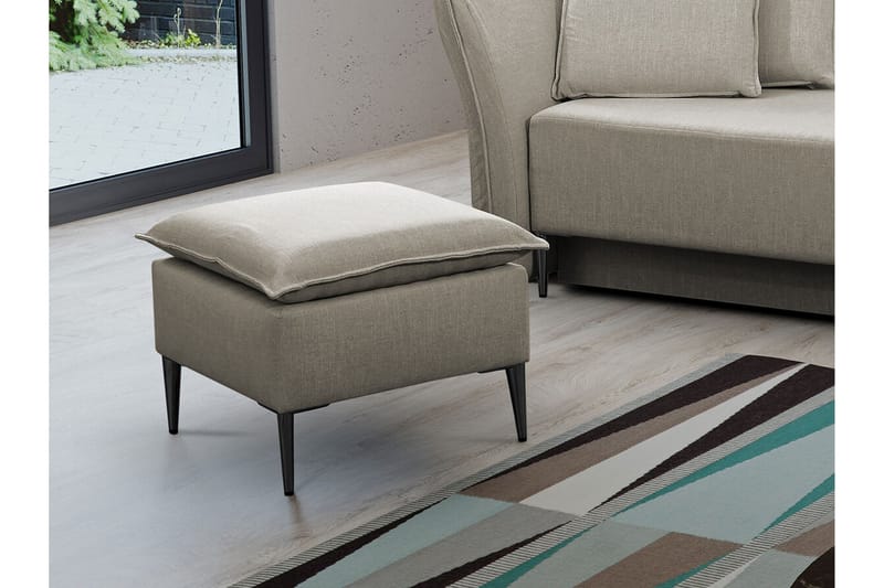 Staffin Fotpall 50 cm beige - Møbler - Stole & lænestole - Taburet & skammel - Puf