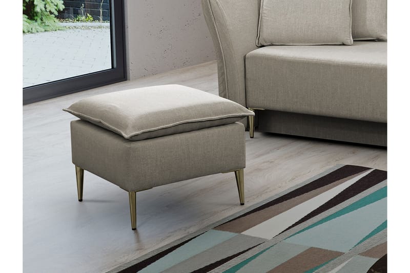 Staffin Fotpall 50 cm beige - Møbler - Stole & lænestole - Taburet & skammel - Puf