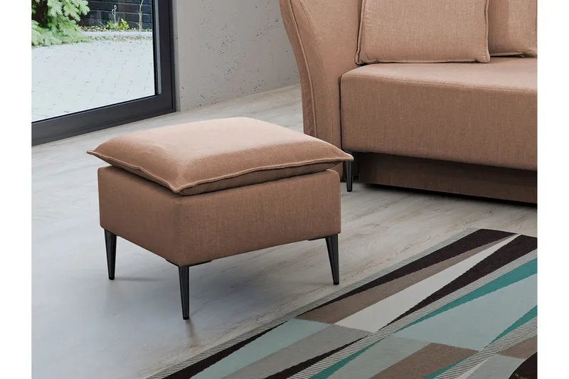 Staffin Fotpall 50 cm beige - Møbler - Stole & lænestole - Taburet & skammel - Puf