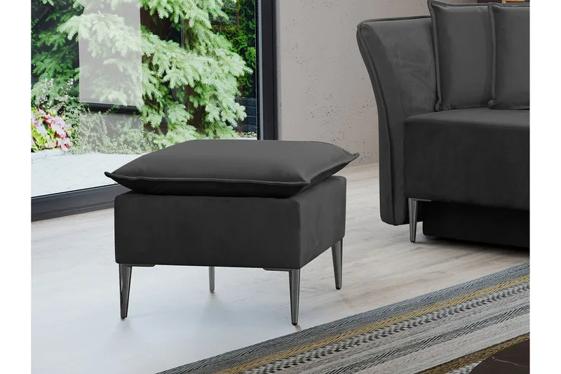 Staffin Fotpall 50 cm Black - Møbler - Stole & lænestole - Taburet & skammel - Puf
