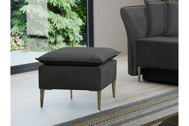 Staffin Fotpall 50 cm Dark grey - Møbler - Stole & lænestole - Taburet & skammel - Puf