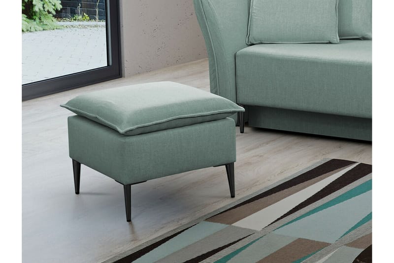 Staffin Fotpall 50 cm Light blue/Light grey - Møbler - Stole & lænestole - Taburet & skammel - Puf