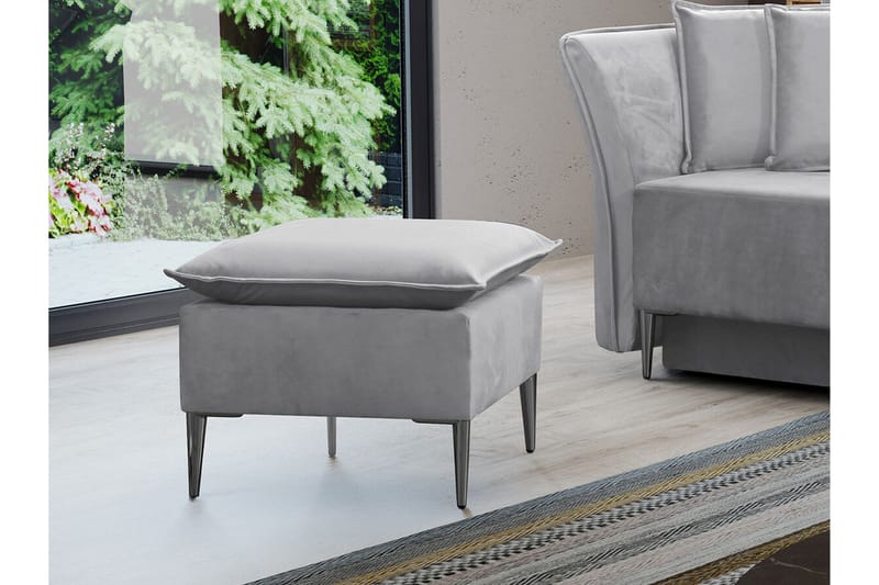 Staffin Fotpall 50 cm Light grey/Dark grey - Møbler - Stole & lænestole - Taburet & skammel - Puf