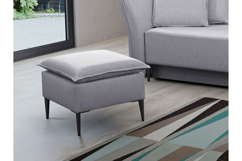 Staffin Fotpall 50 cm NO_BRAND Light grey/Dark grey - Møbler - Stole & lænestole - Taburet & skammel - Puf