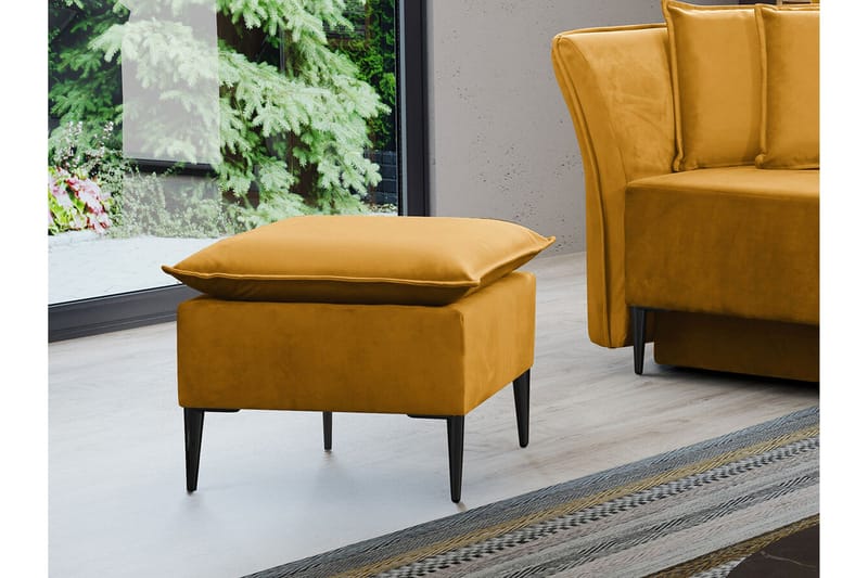 Staffin Fotpall 50 cm Yellow - Møbler - Stole & lænestole - Taburet & skammel - Puf