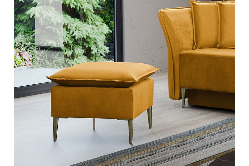 Staffin Fotpall 50 cm Yellow - Møbler - Stole & lænestole - Taburet & skammel - Puf