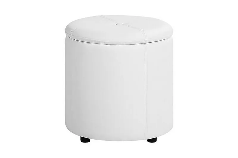 Syosset Fodskammel med Opbevaring, Hvid