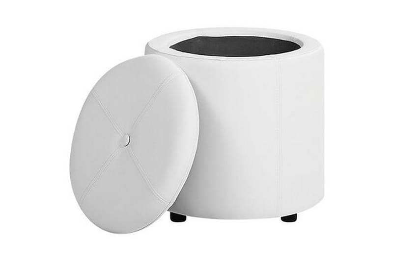 Syosset Fodskammel med Opbevaring - Hvid - Møbler - Stole & lænestole - Taburet & skammel - Puf