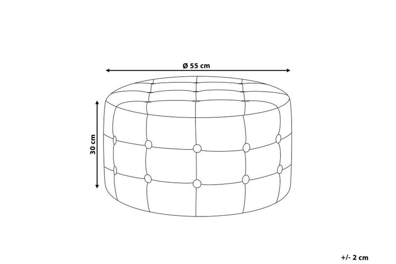 Tampa fodskammel 55 | 55 cm - Grå - Puf