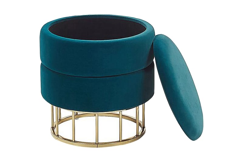 Tomakulla Fodskammel med Opbevaring - Blå - Møbler - Stole & lænestole - Taburet & skammel - Puf - Puf med opbevaring