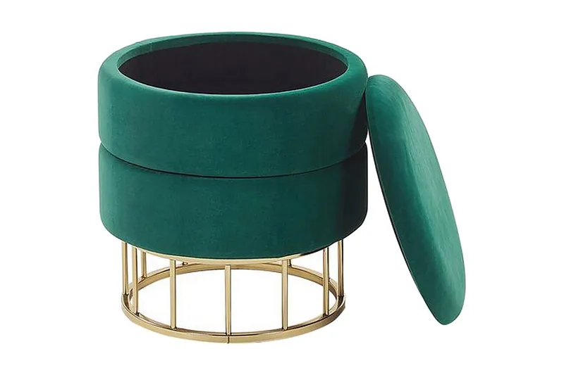 Tomakulla Fodskammel med Opbevaring - Grøn - Møbler - Stole & lænestole - Taburet & skammel - Puf - Puf med opbevaring