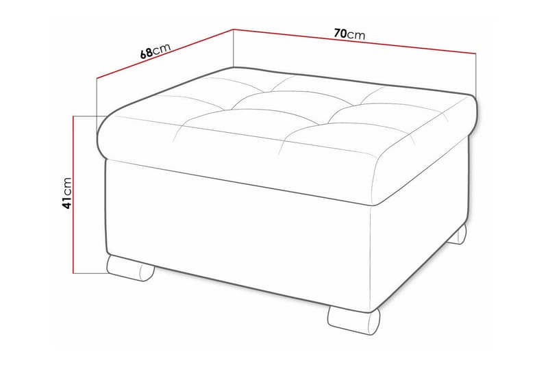 Trefor Fodskammel 68 cm - Møbler - Stole & lænestole - Taburet & skammel - Puf