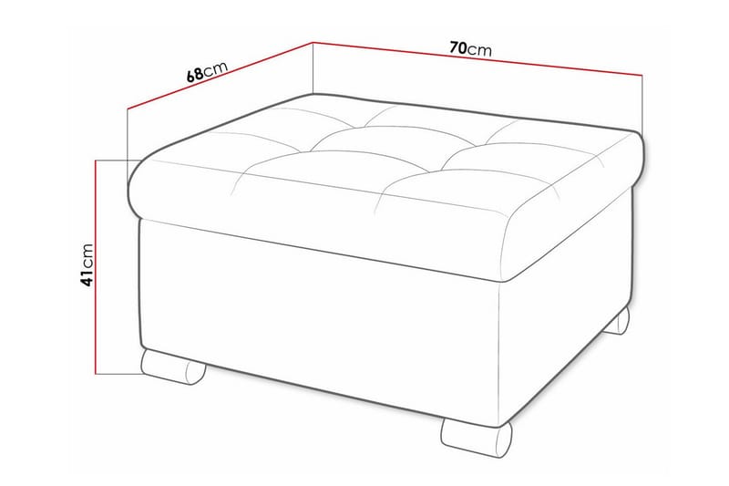Trefor Fodskammel 68 cm - Møbler - Stole & lænestole - Taburet & skammel - Puf