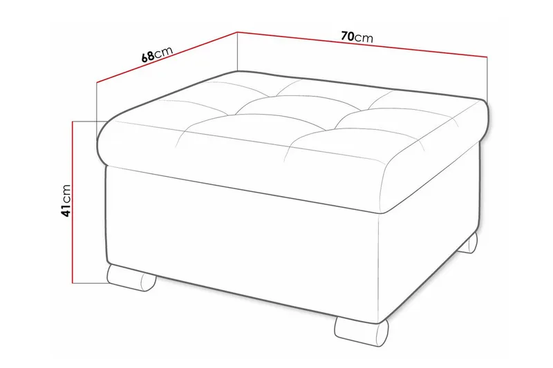 Trefor Fodskammel 68 cm - Møbler - Stole & lænestole - Taburet & skammel - Puf