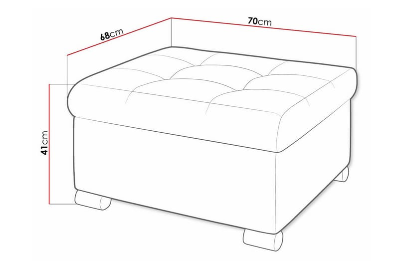 Trefor Fodskammel 68 cm - Møbler - Stole & lænestole - Taburet & skammel - Puf