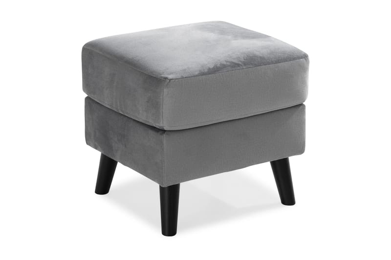 Trend Fodskammel - Lysegrå Velour - Møbler - Stole & lænestole - Taburet & skammel - Puf