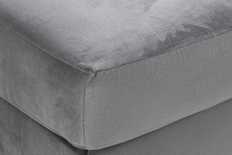 Trend Fodskammel - Lysegrå Velour - Møbler - Stole & lænestole - Taburet & skammel - Puf