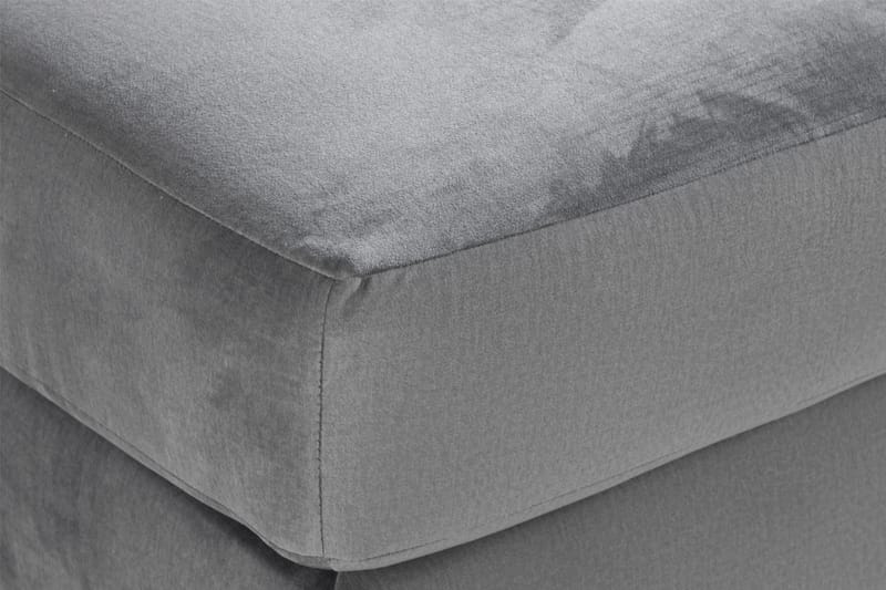 Trend Fodskammel - Lysegrå Velour - Møbler - Stole & lænestole - Taburet & skammel - Puf