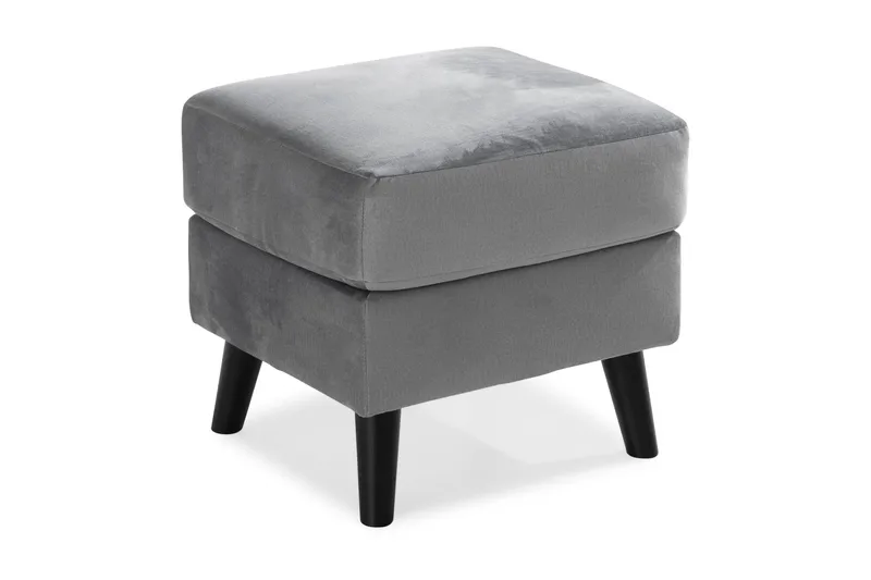 Trend Fodskammel, Lysegrå Velour