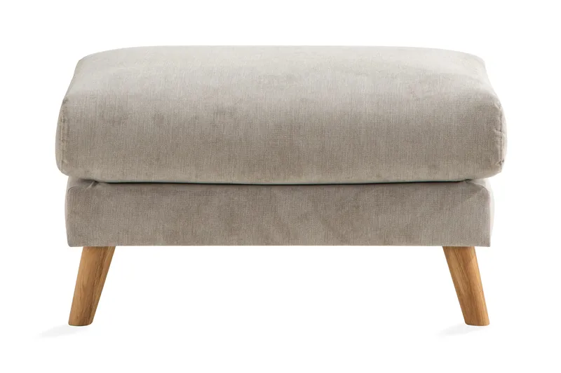 Trend Lyx Fodskammel - Beige/Eg - Møbler - Stole & lænestole - Taburet & skammel - Puf