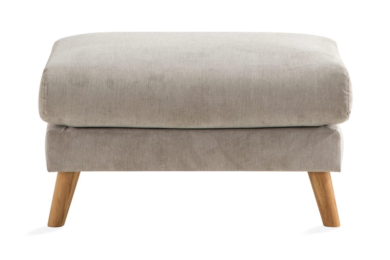 Trend Lyx Fodskammel - Beige/Eg - Møbler - Stole & lænestole - Taburet & skammel - Puf
