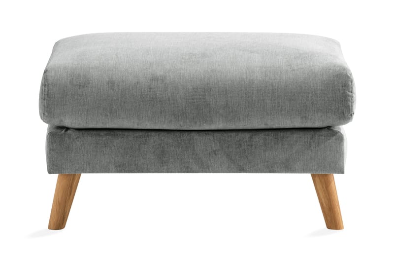 Trend Lyx Fodskammel - Grå/Eg - Møbler - Stole & lænestole - Taburet & skammel - Puf