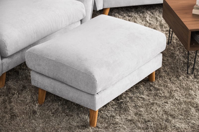 Trend Lyx Fodskammel - Lysegrå - Møbler - Stole & lænestole - Taburet & skammel - Puf