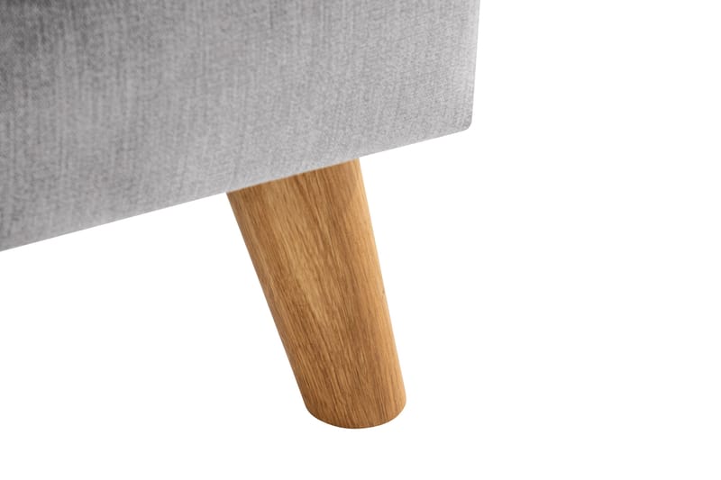 Trend Lyx Fodskammel - Lysegrå/Eg - Møbler - Stole & lænestole - Taburet & skammel - Puf