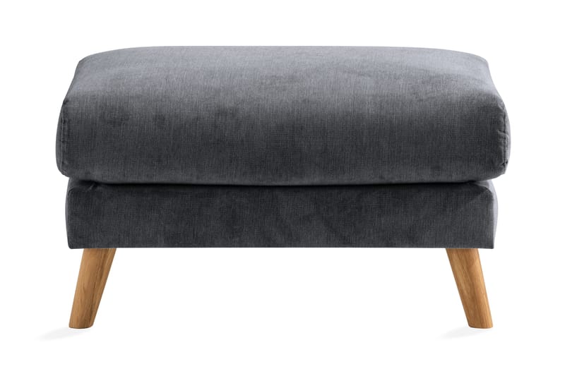 Trend Lyx Fodskammel - Mørkegrå/Eg - Møbler - Stole & lænestole - Taburet & skammel - Puf