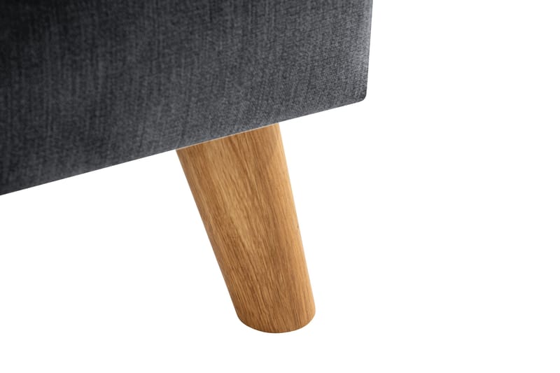 Trend Lyx Fodskammel - Mørkegrå/Eg - Møbler - Stole & lænestole - Taburet & skammel - Puf