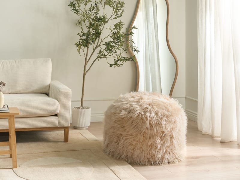 Puf Tukki 70x70 cm - Lys beige - Møbler - Stole & lænestole - Taburet & skammel - Ottoman