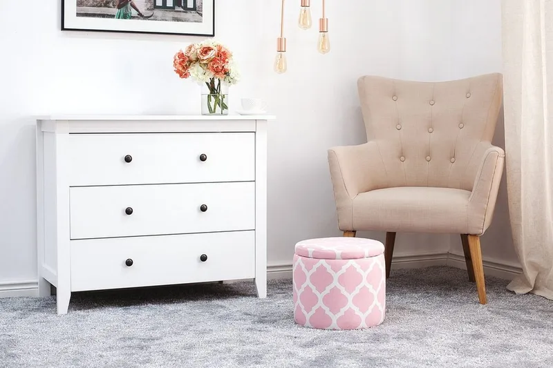 Tunica fodskammel 35 | 30 cm - Lyserød - Møbler - Stole & lænestole - Taburet & skammel - Puf