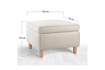 Puf Veyacen Creme - Creme - Møbler - Stole & lænestole - Taburet & skammel - Puf