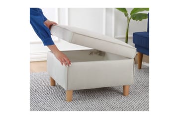 Puf Veyacen Creme - Creme - Møbler - Stole & lænestole - Taburet & skammel - Puf