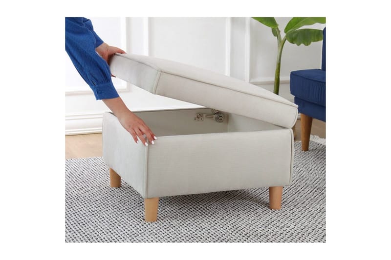 Puf Veyacen Creme - Creme - Møbler - Stole & lænestole - Taburet & skammel - Puf