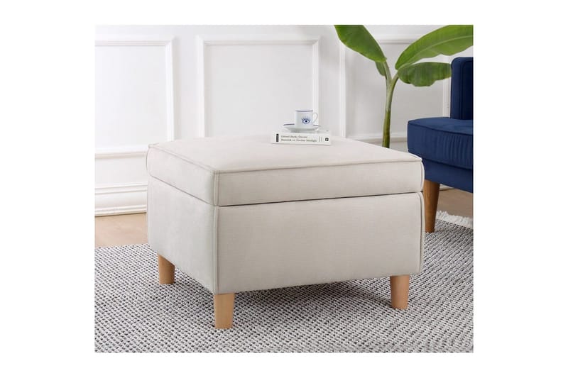 Puf Veyacen Creme - Creme - Møbler - Stole & lænestole - Taburet & skammel - Puf