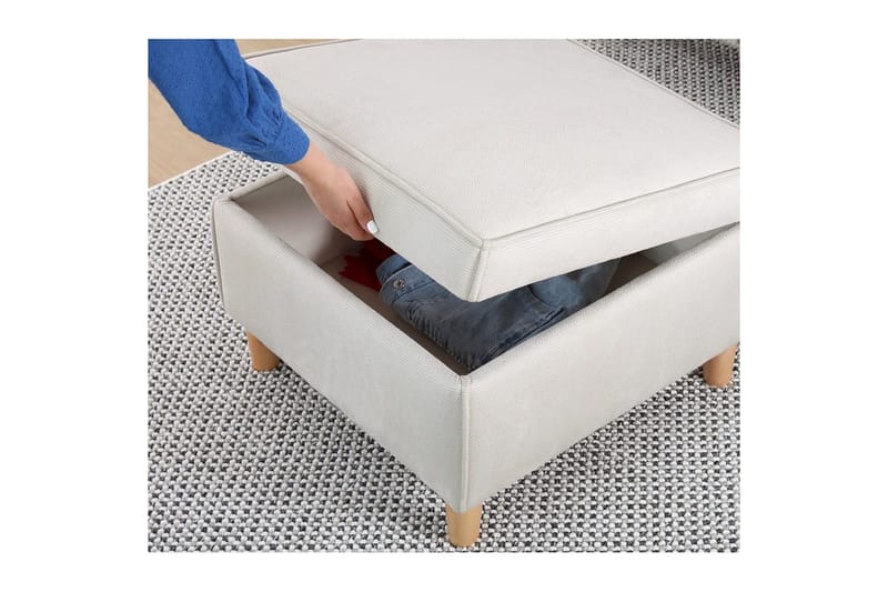 Puf Veyacen Creme - Creme - Møbler - Stole & lænestole - Taburet & skammel - Puf