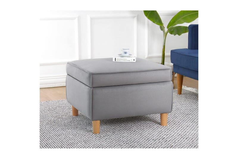 Puf Veyacen Grå - Grå - Møbler - Stole & lænestole - Taburet & skammel - Puf