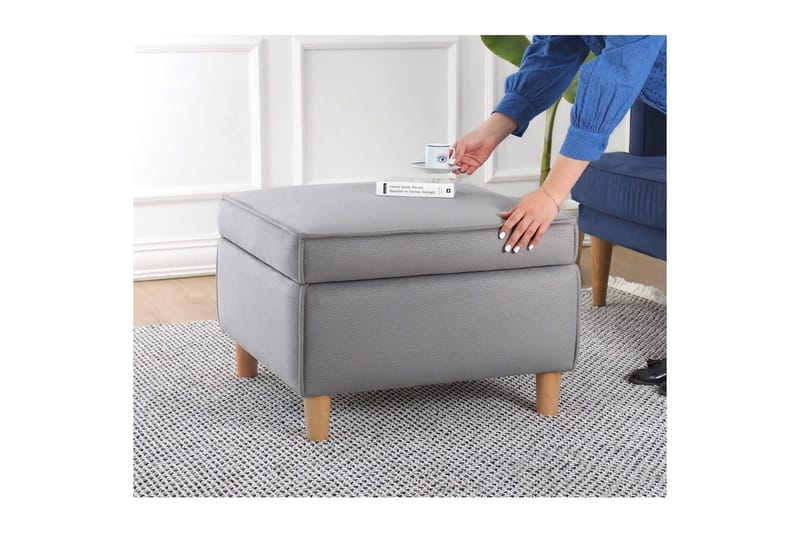 Puf Veyacen Grå - Grå - Møbler - Stole & lænestole - Taburet & skammel - Puf