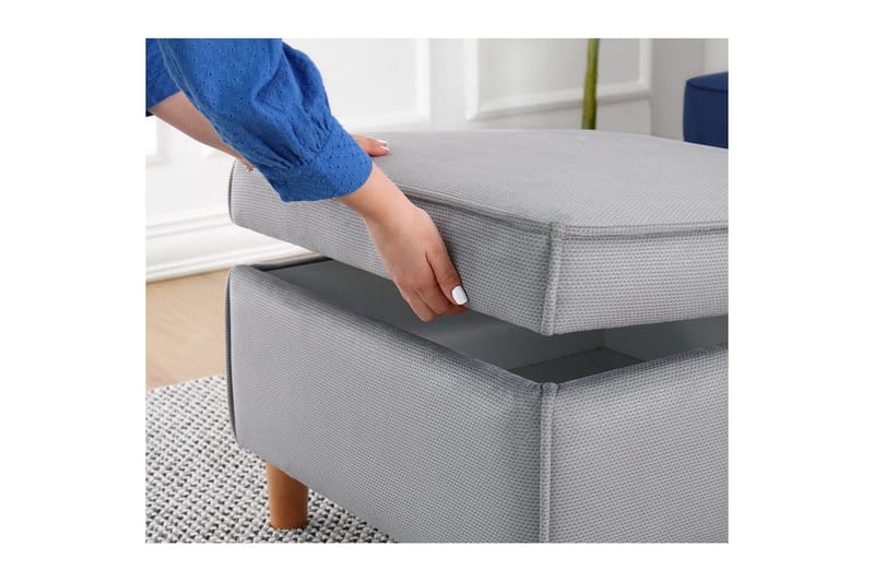 Puf Veyacen Grå - Grå - Møbler - Stole & lænestole - Taburet & skammel - Puf