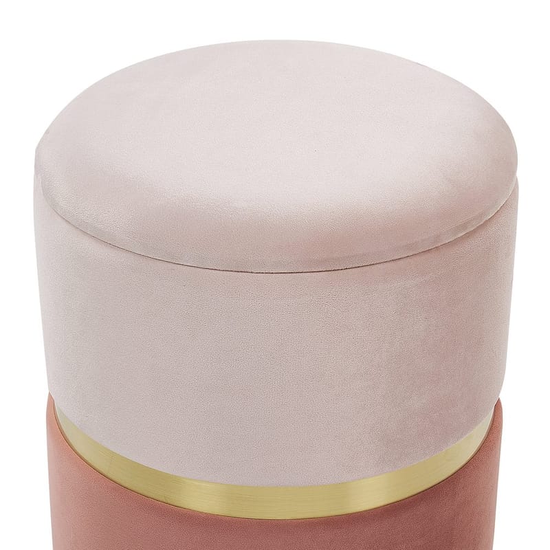 Puf Wichita 2-pak - Rosa, guld - Møbler - Stole & lænestole - Taburet & skammel - Ottoman
