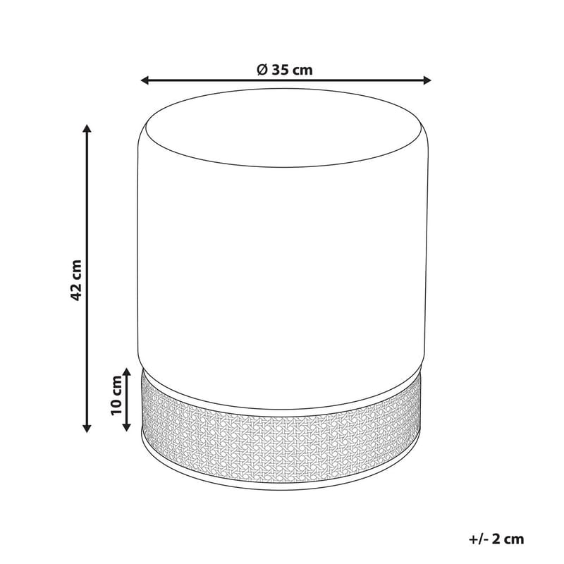 Puf Yankton - Beige - Møbler - Stole & lænestole - Taburet & skammel - Ottoman