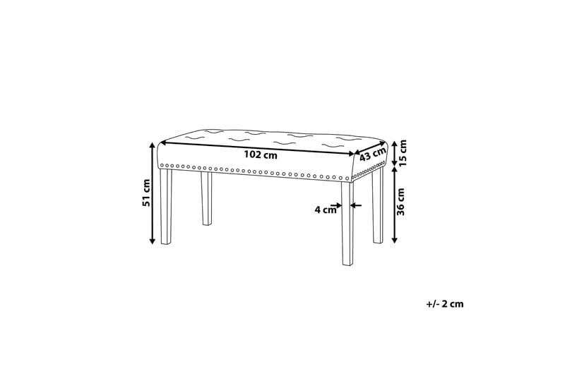 Yorkton fodskammel 43 | 102 cm - Grøn - Puf