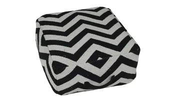 Revano puf med håndtag 50 cm - Sort/Hvid - Møbler - Stole & lænestole - Taburet & skammel - Ottoman