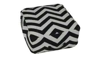 Revano puf med håndtag 50 cm - Sort/Hvid - Møbler - Stole & lænestole - Taburet & skammel - Ottoman
