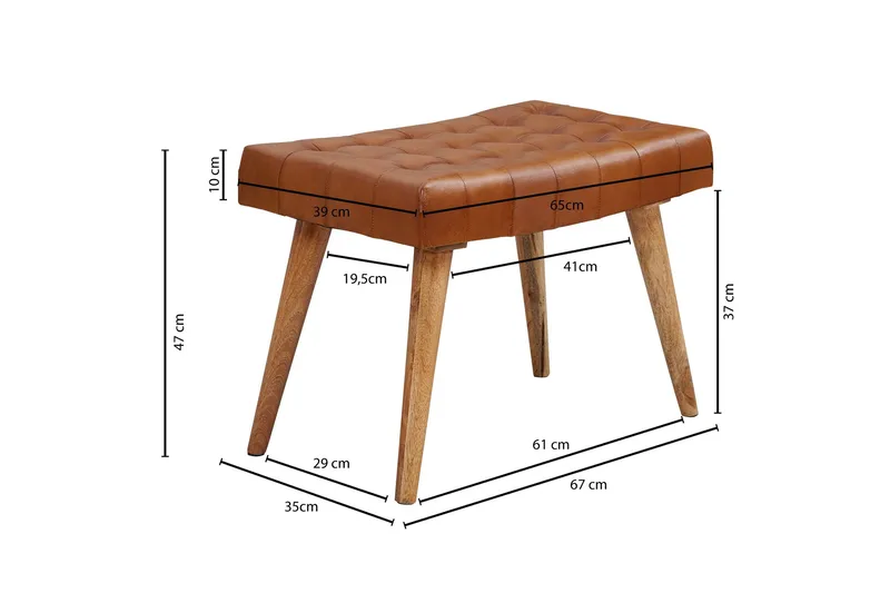 Rimantas spisebordsplade - Brun - Møbler - Stole & lænestole - Taburet & skammel