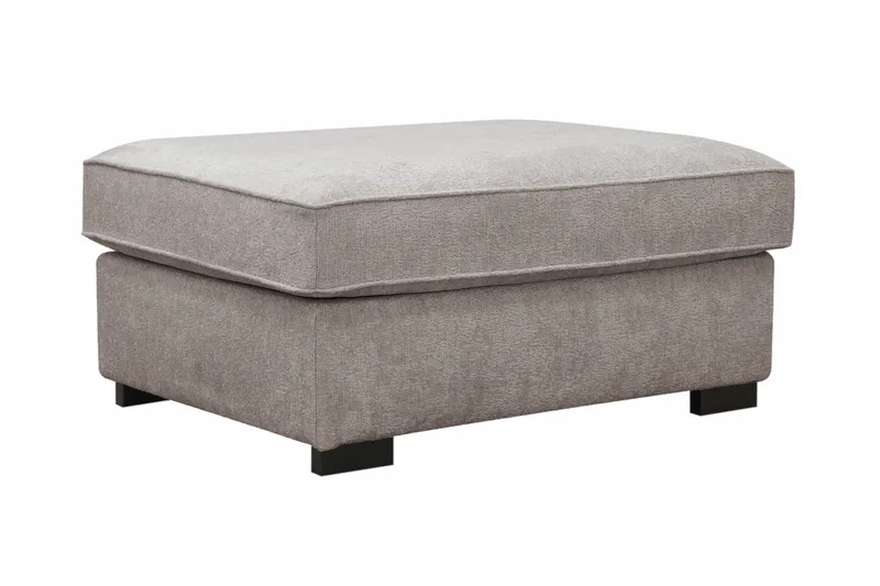 Rossita Fodskammel i chenille - Grå/Brun - Møbler - Stole & lænestole - Taburet & skammel - Puf